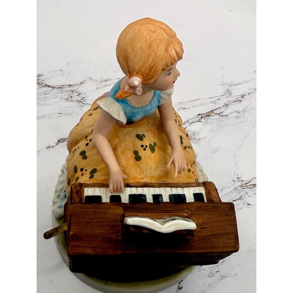 Girl Playing The Piano Music Box By Lefton Hand painted - Picture 16 of 16